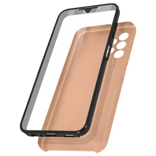 Etui 360° do Samsunga Galaxy A13 4G Elastyczny przód i sztywny tył — różowe złoto - Etui i futerały do telefonów - miniaturka - grafika 1