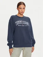 Bluzy damskie - Tommy Jeans Bluza Varsity DW0DW19824 Granatowy Regular Fit - miniaturka - grafika 1