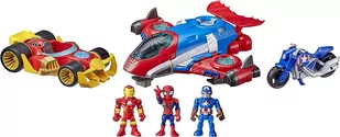 Hasbro Zestaw figurek i pojazdów Spiderman, Ironman i Kapitan Ameryka F1206 - Figurki dla dzieci - miniaturka - grafika 1