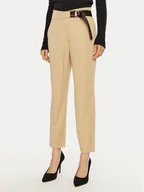 Spodnie damskie - Liu Jo Spodnie materiałowe TF4260 J4751 Beżowy Regular Fit - miniaturka - grafika 1