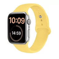 Akcesoria do smartwatchy - Pasek do zegarka Apple Watch Sport 42/44/45/49mm Żółty Silikonowy Rhinocell - miniaturka - grafika 1