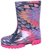 Kalosze damskie - Dziecięce Kalosze W Pawie Piórka Demar - miniaturka - grafika 1