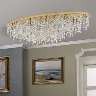 Lampa sufitowa Crystalriver, 120 x 45 cm, złota - Lampy sufitowe - miniaturka - grafika 2