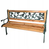 Ławki ogrodowe - ŁAWKA OGRODOWA TARAS PATIO DREWNIANA ŻELIWNA PARKOWA LO1000-2 - miniaturka - grafika 1