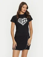 Koszulki i topy damskie - Guess T-Shirt V5RI08 J1314 Czarny Slim Fit - miniaturka - grafika 1