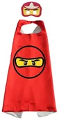 Dodatki do strojów karnawałowych - Strój Przebranie Ninjago Czerwony Maska Peleryna - miniaturka - grafika 1