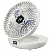 Gadżety USB - Przenośny MINI wentylator na Biurko Cichy BEZPRZEWODOWY 5 poziomów USB - miniaturka - grafika 1