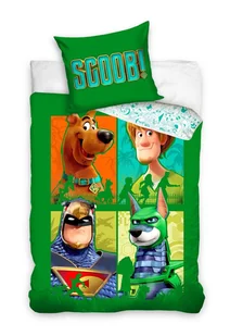 Pościel Bawełna 135X200 Scooby Doo Detektywi Zielona - Pościel dla dzieci - miniaturka - grafika 1