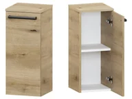 Szafki łazienkowe - Słupek Łazienkowy ATHD 30 cm DD Prawy - Dąb Evoke Coast Mat - Uchwyty Czarne Matowe - miniaturka - grafika 1