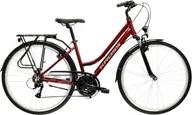 Rowery - Rower trekkingowy damski Kross Explorer 2.0 28 L(19") rubinowy/srebrny połysk - miniaturka - grafika 1