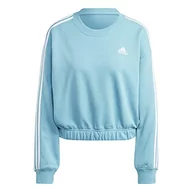 Bluzy damskie - adidas Bluza damska W 3s Cr SWT z długim rękawem - miniaturka - grafika 1