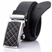 Paski - Pasek SKÓRZANY Dziecięcy Z KLAMRĄ METALOWĄ AUTOMAT - miniaturka - grafika 1