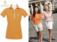Koszulki jeździeckie - FIOR DA LISO Koszulka polo CLASSIC NEW damska - orange - miniaturka - grafika 1