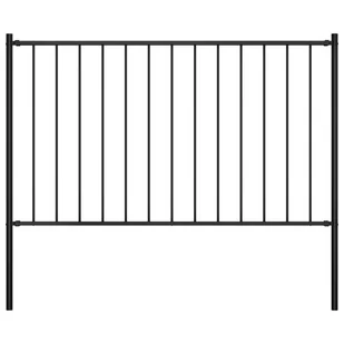 shumee Panel ogrodzeniowy ze słupkami kryta proszkowo stal 1,7x0,75m - Akcesoria do urządzeń ogrodniczych - miniaturka - grafika 1