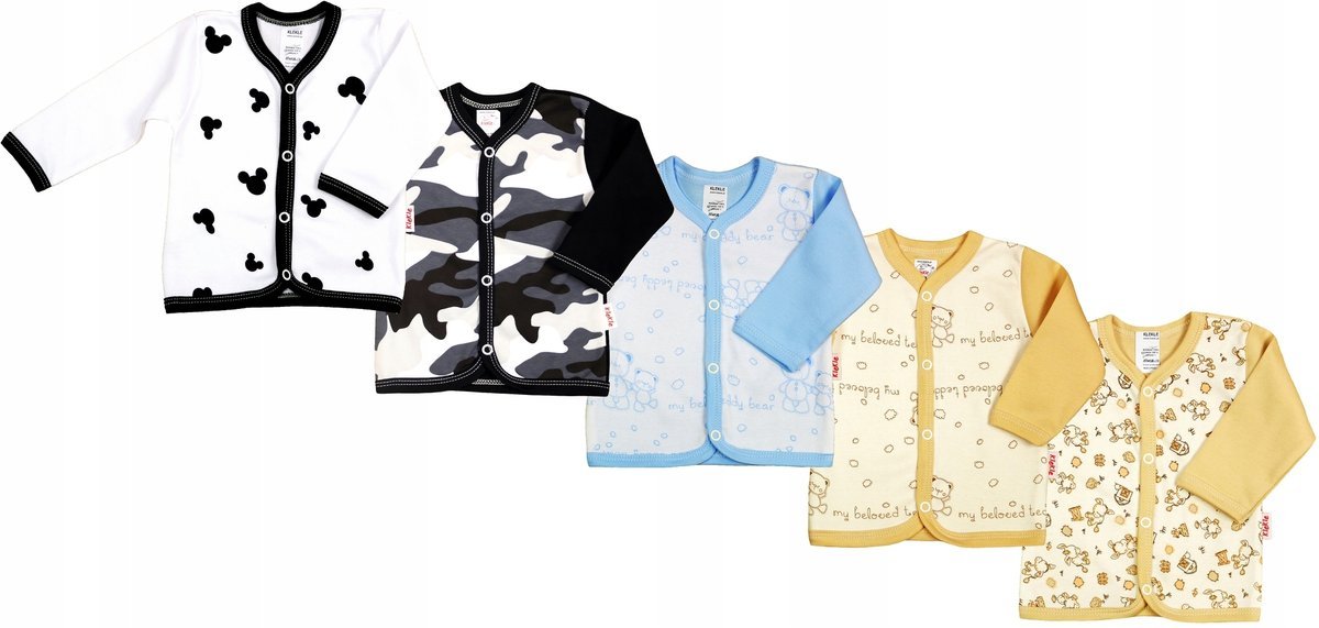 KAFTANIK koszulka ROZPINANY 5 PAK CH 62 KLEKLE