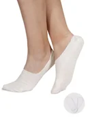 Skarpetki damskie - Skarpety stopki dziewczęce skarpetki gładkie ecru 3PAK 31-34 YOCLUB - miniaturka - grafika 1