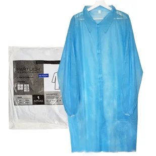 Fartuch jednorazowy niebieski XXL na rzepy (flizelina 22g) 1szt - Odzież medyczna - miniaturka - grafika 1