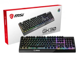 MSI VIGORGK30 klawiatura Gaming USB QWERTY British English Czarny - Klawiatury - miniaturka - grafika 1