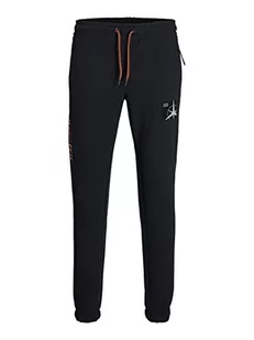JACK & JONES Jpstwill Jjfilo spodnie dresowe męskie, czarny, L - Spodnie sportowe męskie - miniaturka - grafika 1