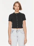 Koszulki i topy damskie - Calvin Klein Jeans T-Shirt Logo J20J223093 Czarny Slim Fit - miniaturka - grafika 1