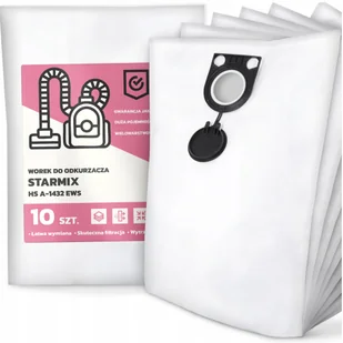 10x Worek do Odkurzacza Starmix Hs A-1432 Ews Syntetyczny Tekstylny Duży G9 - Worki do odkurzaczy - miniaturka - grafika 1
