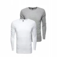 Koszulki męskie - Zestaw longsleeve męski 100% bawełna z długim rękawem 2-pak mix V1 Z43 L - miniaturka - grafika 1