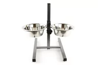 Miski dla psów - Chico Miska metalowa na STOJAKU REGULOWANYM 2x2,84L - miniaturka - grafika 1