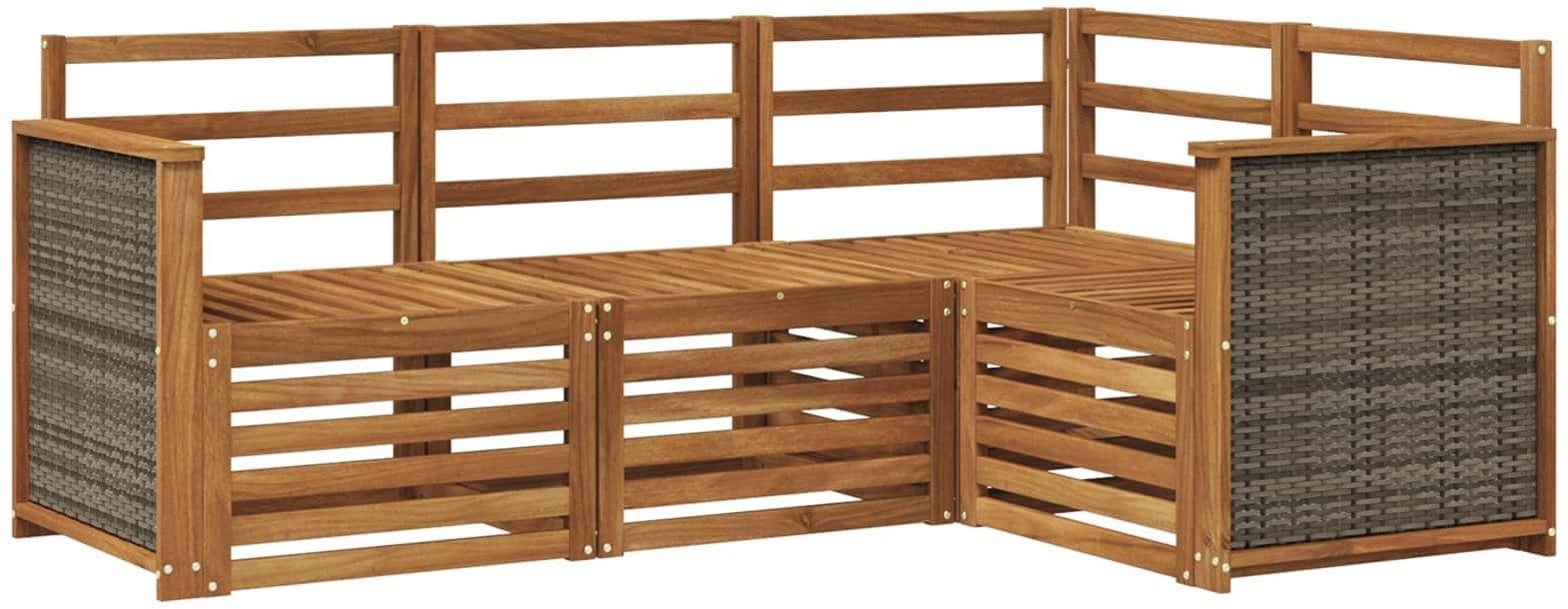 vidaXL Zestawy sof 4 pcs Lite Drewno Akacji