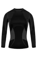 Bielizna sportowa damska - Bluza termoaktywna damska Alpinus Active Base Layer GT43180 czarno-szary - miniaturka - grafika 1