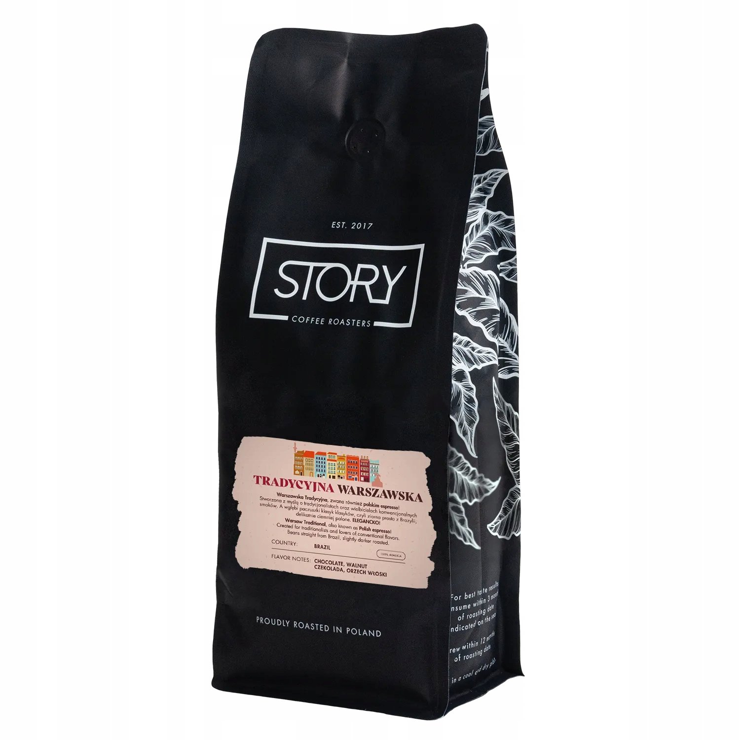 Kawa ziarnista Arabica Story Coffee Roasters Tradycyjna Warszawska 1000 g