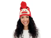 Pozostałe akcesoria świąteczne - Czapka z pomponem Renifer - 1 szt. - miniaturka - grafika 1