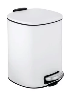 FENIKS ALASSIO z pedałem i funkcją Easy-Close 5 L biały Wenko 24779100 - Kosze na śmieci - miniaturka - grafika 1