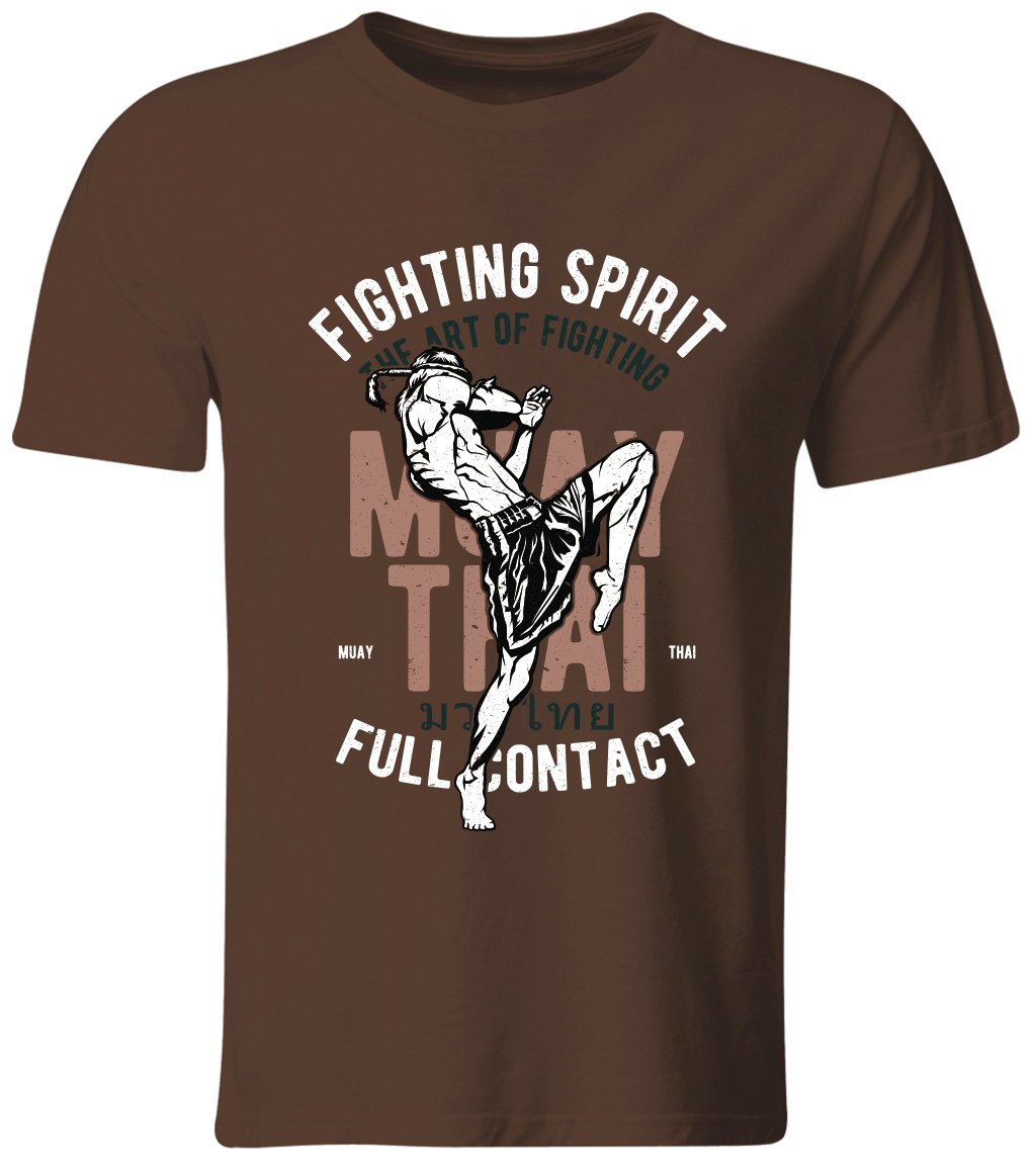 Koszulka Muay Thai, Tajski Boks, Brązowa, roz. S