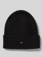 Czapki damskie - Czapka z dzianiny z wyhaftowanym logo model ‘ESSENTIAL’ - miniaturka - grafika 1