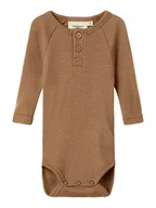 Body dla niemowląt - Lil Atelier Body w kolorze jasnobrązowym - miniaturka - grafika 1