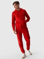 Spodnie męskie - Spodnie dresowe joggery męskie 4F 4FWMM00TTROM0942-60S Czerwony Roz. XL - miniaturka - grafika 1