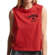 Koszulki i topy damskie - Koszulka damska Superdry Vintage Collegiate Tank bez rękawów -XS - miniaturka - grafika 1
