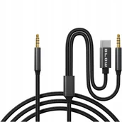 Kable - KABEL PRZEJŚCIÓWKA MINI JACK 3,5MM DO USB-C + MINI JACK 3,5MM 1,2M DAC - miniaturka - grafika 1