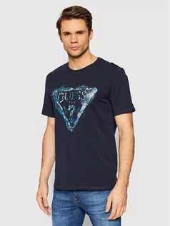 Koszulki męskie - GUESS T-Shirt Splash M2RI20 J1311 Granatowy Slim Fit - grafika 1