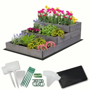 Skrzynia na warzywa warzywniak inspekt IMPREGNOWANY 60x90 ZESTAW ECO / Wamar-Sosenka - Szklarnie ogrodowe - miniaturka - grafika 1