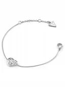 Bransoletki - Guess In My Heart srebrna bransoletka damska serce kryształki JUBB04502JW - miniaturka - grafika 1