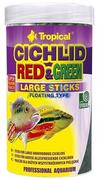 Pokarm dla ryb - Tropical Cichlid Red&Green Large Sticks pałeczki ze spiruliną i astaksantyną dla dużych pielęgnic 250ml/75g - miniaturka - grafika 1