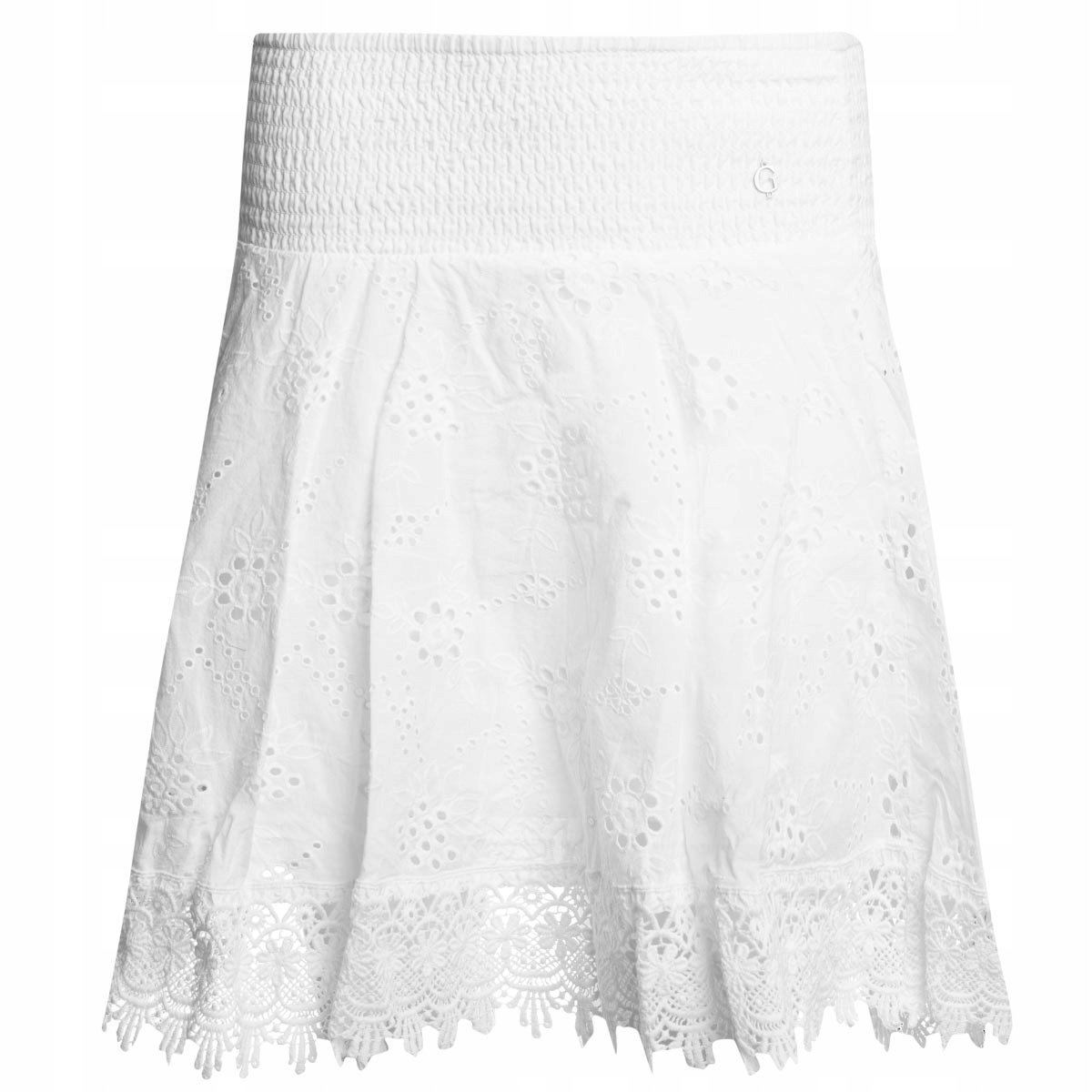 GUESS SPÓDNICA DAMSKA PEGGY MINI SKIRT BIAŁA r.XS