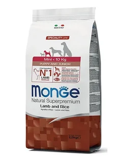 MONGE Mini Puppy Jagnięcina z ryżem i ziemniakami 800 g - Sucha karma dla psów - miniaturka - grafika 1