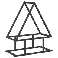 Wózki magazynowe - vidaXL Stojak na drewno opałowe, czarny, 50x25x60 cm - miniaturka - grafika 1