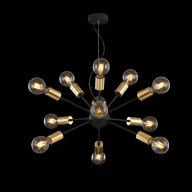 Lampy sufitowe - Żyrandol Jackson - kolor złoty, Czarny - T546PL-12B - miniaturka - grafika 1