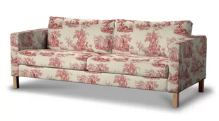 Dekoria pl pl Pokrowiec na sofę Karlstad rozkładaną tło ecru czerwone postacie 224 x 89 x 64 cm Avinon 1017-132-15 - Pokrowce na meble - miniaturka - grafika 1