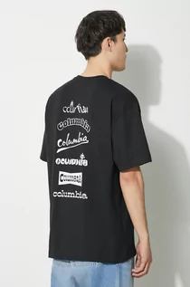Koszulki męskie - Columbia t-shirt Burnt Lake męski kolor czarny z nadrukiem 2071711 - grafika 1