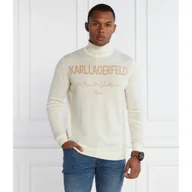 Swetry męskie - Karl Lagerfeld Wełniany golf knit | Regular Fit - miniaturka - grafika 1