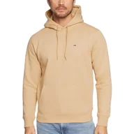 Bluzy męskie - Tommy Jeans Hilfiger Bluza Męska Z Kapturem Beżowa Dm0Dm09593-Ab4 M - miniaturka - grafika 1